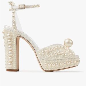 Elegant Pearl Embellished Heels